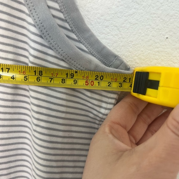 Gray and White Striped Tank Top Dress - Picture 2 of 6